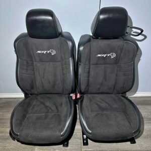 dodge challenger hellcat seats black leather / suede set | fits 18 ,19 ,20 ,21 ,22, 23