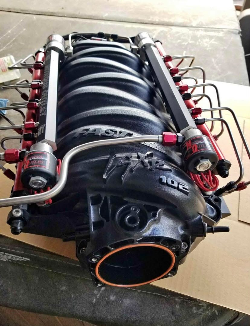 fast lsxr 102 cathedral port intake manifold with nitrous outlet fogger system – brand new fast lsxr 102 cathedral port intake manifold with nitrous outlet fogger system – brand new